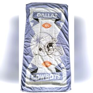 Vintage Dallas Cowboys Beach Towel NFL 1994 Helmet Football Star Cotton 30x60